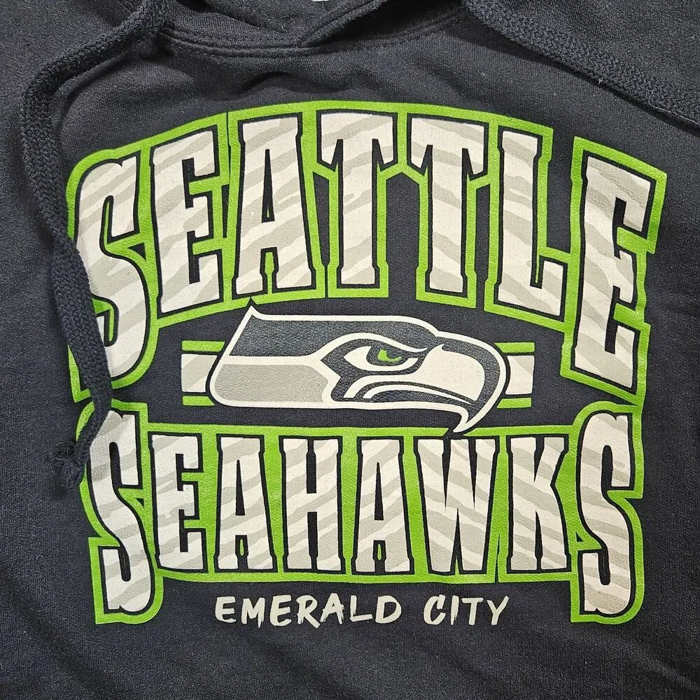 Seattle Seahawks Mens M Team Blue Football NFL Team Hoodie Pullover